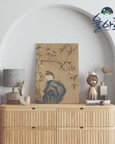 Korean Traditional Flower and Bird Painting Vintage Poster - 8 Design Varieties Interior Art