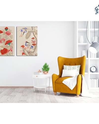 Birds and Flowers (Hwajodo) 6-Design Traditional Folk Art Poster