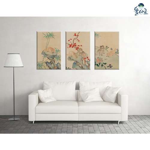 Sureogeomogildo Cat Minhwa Traditional Folk Painting Poster