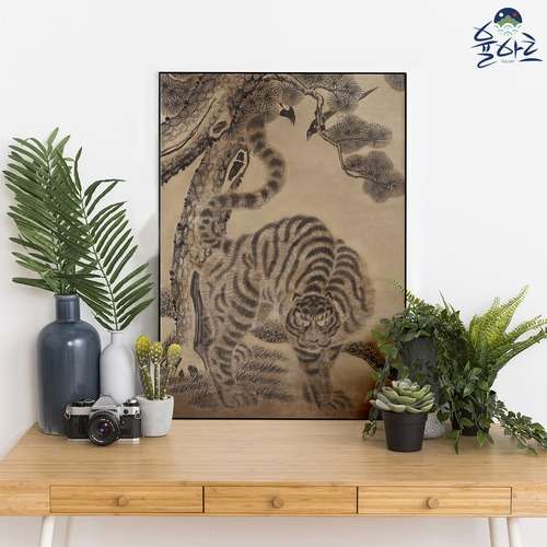 Folk Painting Tiger Portrait 1 Interior Poster – Feng Shui Tiger Art