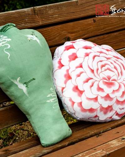 Korean Traditional Folk Painting Cushion Pillow Plush Toy - Decorative Housewarming Gift