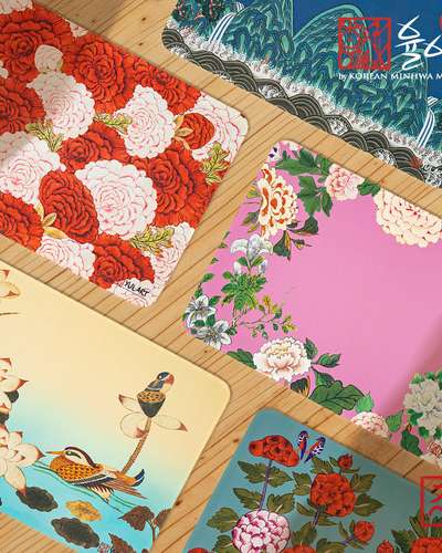Folk Painting PVC Table Mat Dining Table Decor Home Cafe Interior Premium Gift