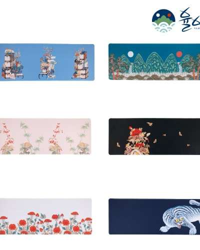 Waterproof Traditional Korean Folk Painting Mouse Pad Desk Mat Gaming Pad