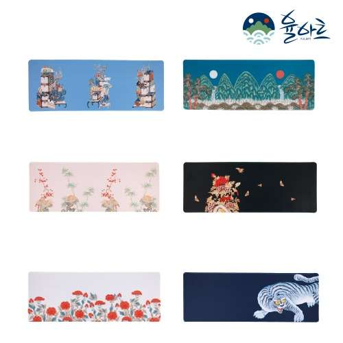 Waterproof Traditional Korean Folk Painting Mouse Pad Desk Mat Gaming Pad