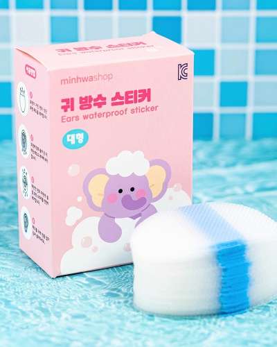 Non-Irritating Waterproof Ear Plugs Ear Water Protection Band 60 Pieces Small