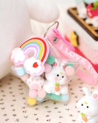 DIY Rabbit Keyring with Glowing Touch LED