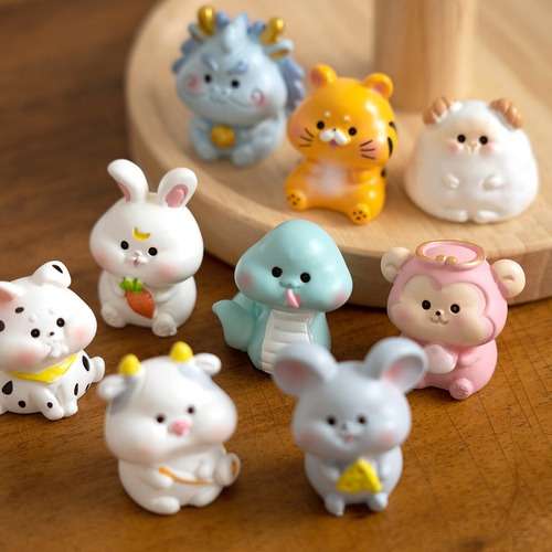 Cute Chinese Zodiac Mini Decorative Figurine