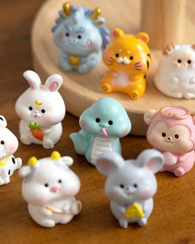 Cute Chinese Zodiac Mini Decorative Figurine