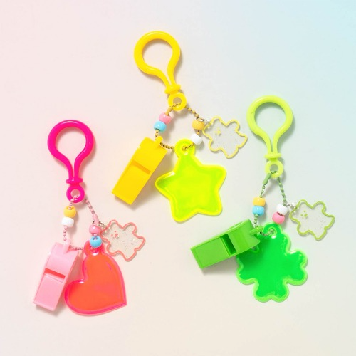 Whistle Safety Keyring Portable Daily Key Bag Charm Decoration DIY Craft Group Gift Party Favor