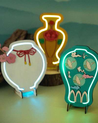 Traditional Artifact Neon Sign Frame DIY Kit - Elementary to Senior Toy Decor Gift