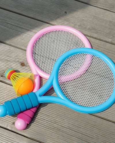 Soft Badminton Toddler Sports Toy Set Camping Play Ball Toss Outdoor Game