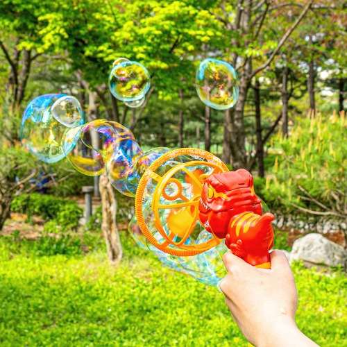 Dinosaur Dual Bubble Gun Large Bubble Wand Bubble Blower Toy