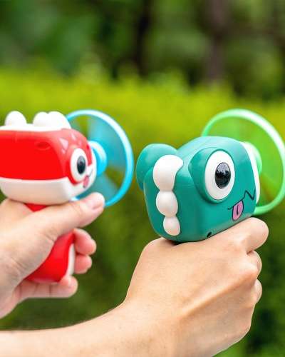 2-in-1 Spinning Top Toy Gun - Propeller Dinosaur Design