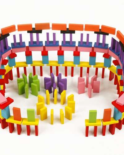 Wooden Dominoes Domino Toy Domino Blocks 100 Pieces