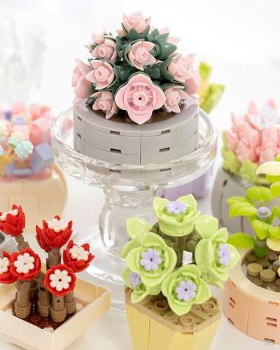 Succulent Block Building Toy - At-Home Play Kit - Arts and Crafts Materials