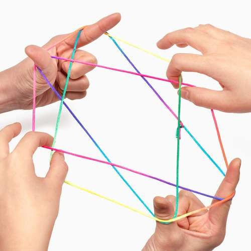 Rainbow Cat's Cradle Traditional Folk Game