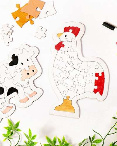 Animal Paper Puzzle Making Shape Drawing