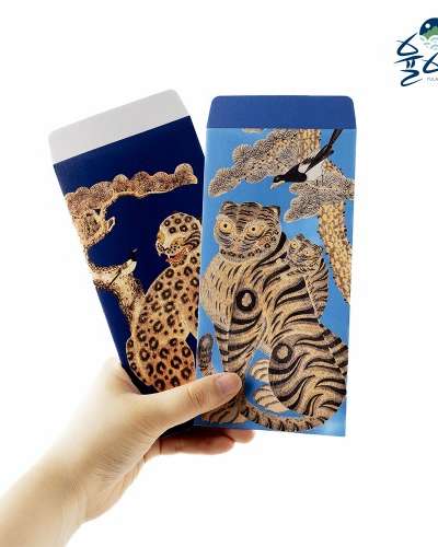 Traditional Minhwa Money Envelope 10-Piece Set - Chuseok, Seollal, and Celebration Envelopes