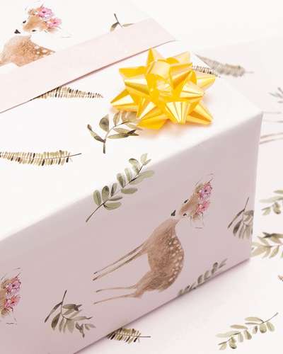 Animal Design Gift Wrapping Paper Cute Deer