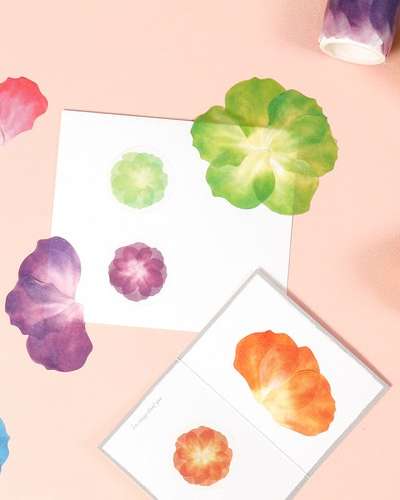 Tear-Off Flower Masking Tape Aesthetic Mate
