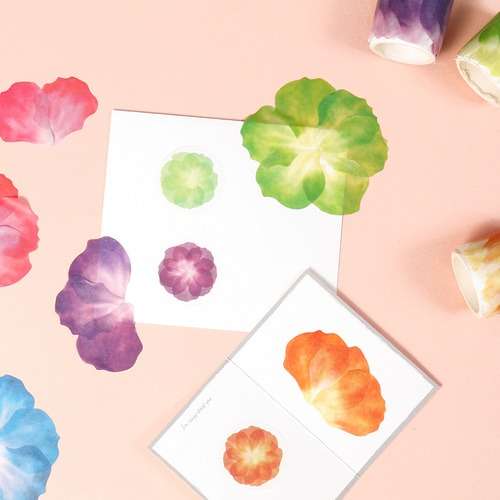 Tear-Off Flower Masking Tape Aesthetic Mate