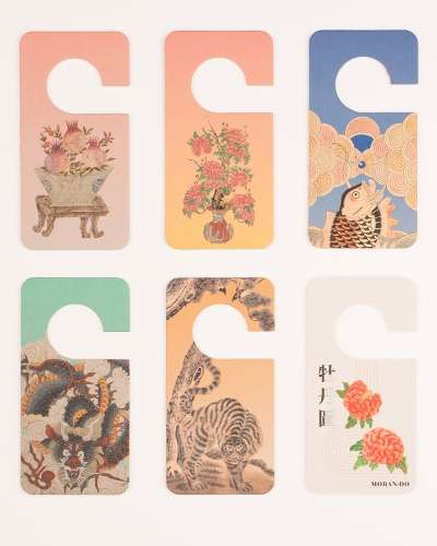 Fragrance Tag Air Freshener with Korean Folk Painting Motifs – Home and Car Air Freshener
