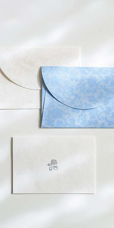 Card Envelope - Small Flower Vine and Treasure Pattern
