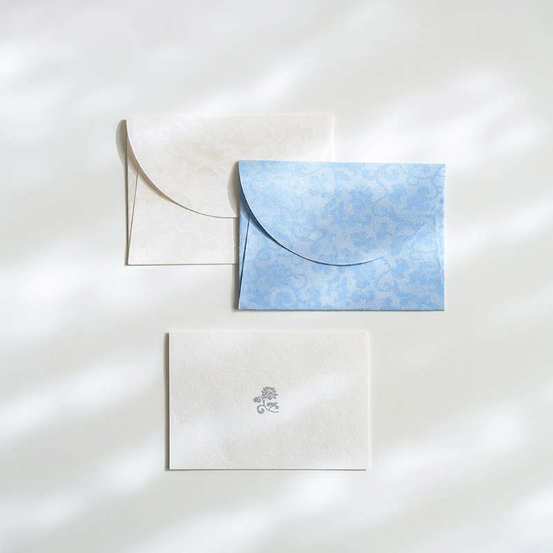 Card Envelope - Small Flower Vine and Treasure Pattern