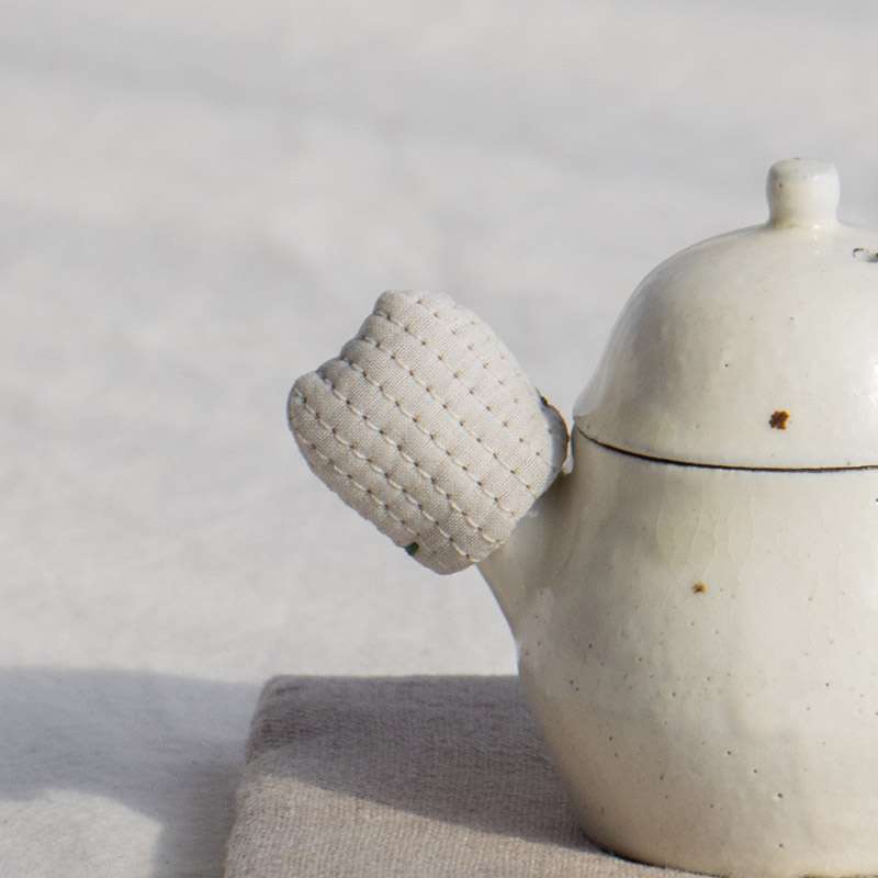 Multi-Purpose Quilted Teapot Spout Cover - Natural