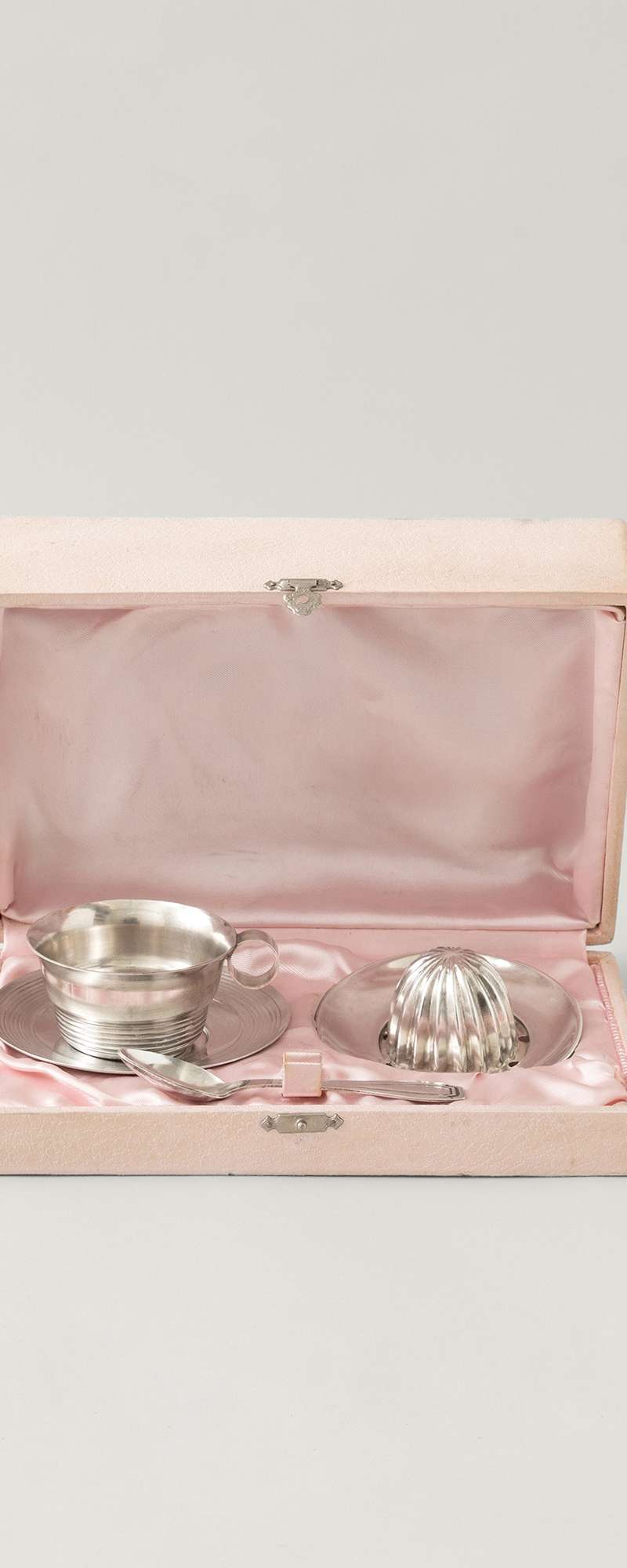 French Antique Silver Plate Orange Juicer Set
