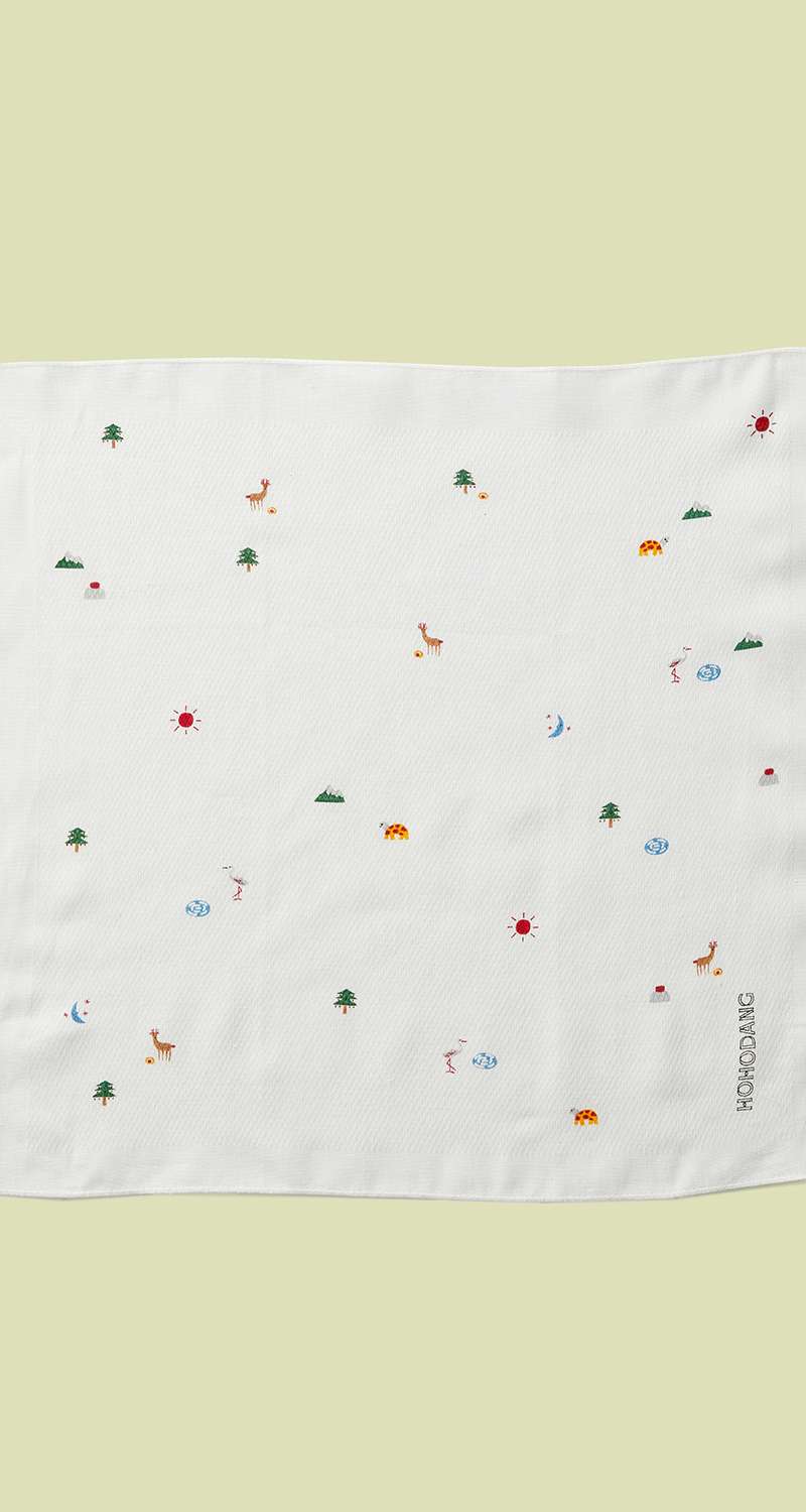 Ten Longevity Symbols Dyed Handkerchief Set