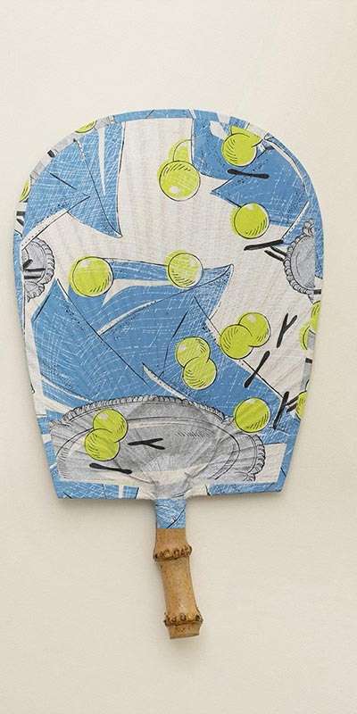 Korean Paper Fan - Blue Grape