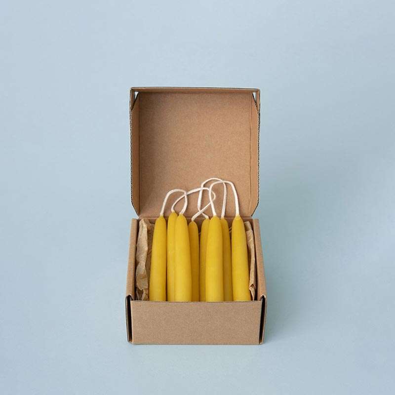 Natural Beeswax Taper Candle 15mm