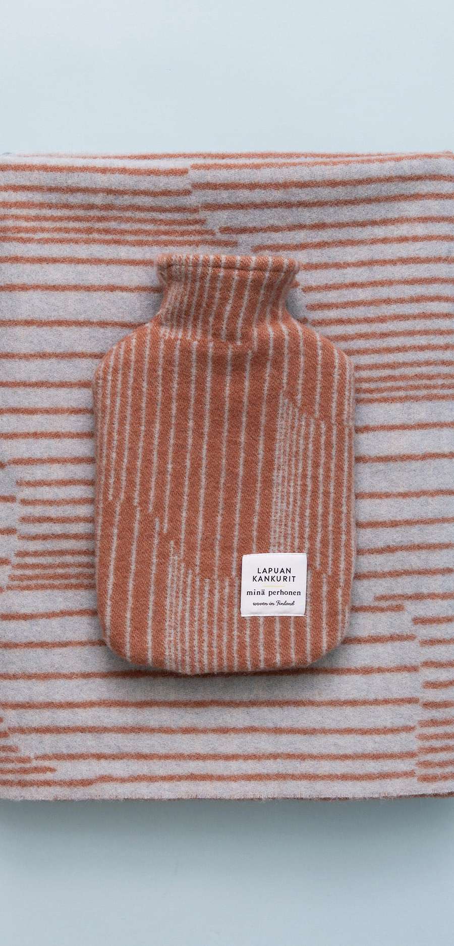 Wool Blanket & Hot Water Bottle Set - AURORA Cinnamon