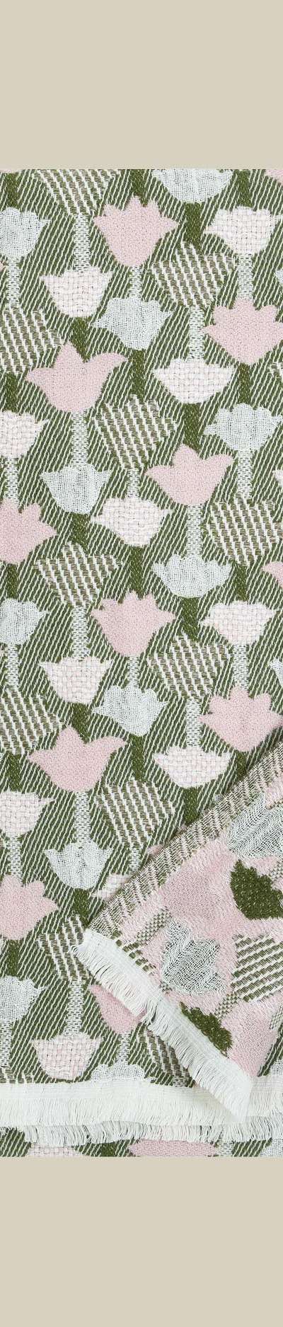 TULPPAANI Wool Blanket - Rose Olive