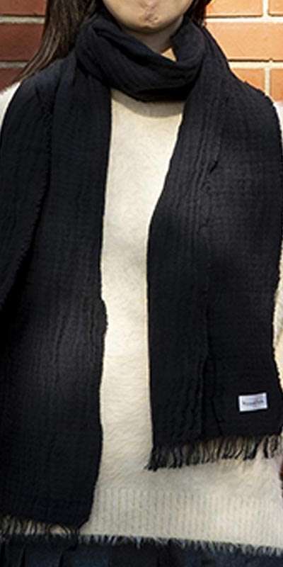 Lambwool Cupro Scarf - NAVY