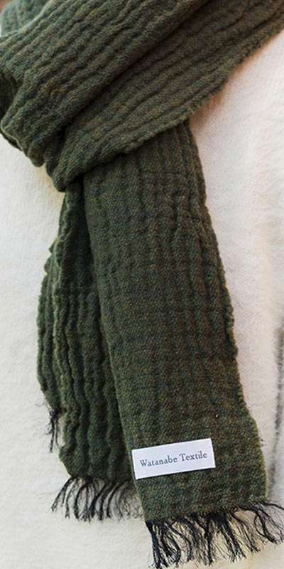 Lambwool Cupro Scarf - Forest Green