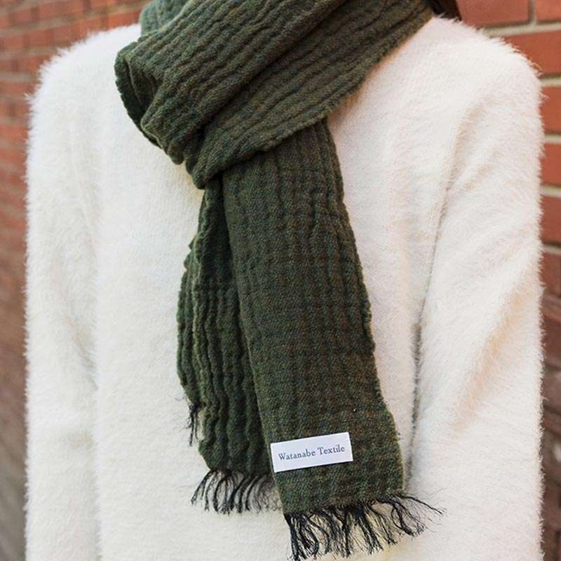 Lambwool Cupro Scarf - Forest Green