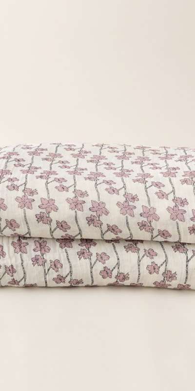 Wood Block Fabric - Blooming