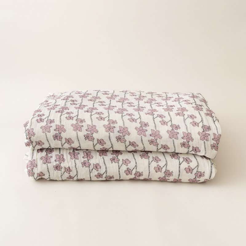 Wood Block Fabric - Blooming