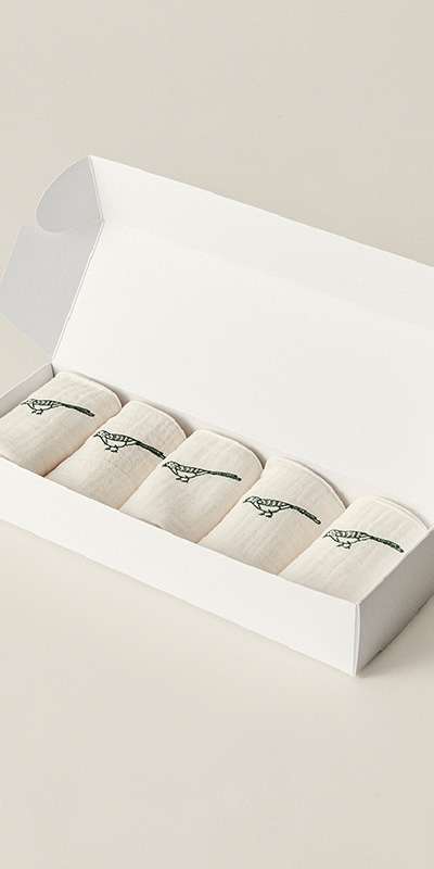 Pure Cotton Magpie Hand Towel 5-Piece Set