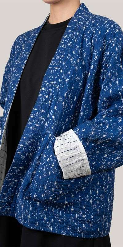 Wood Block Jacket - Starry Night