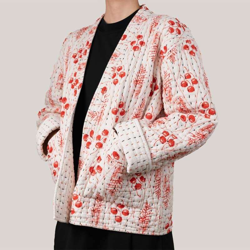 Wood Block Jacket - Cherry & Cup