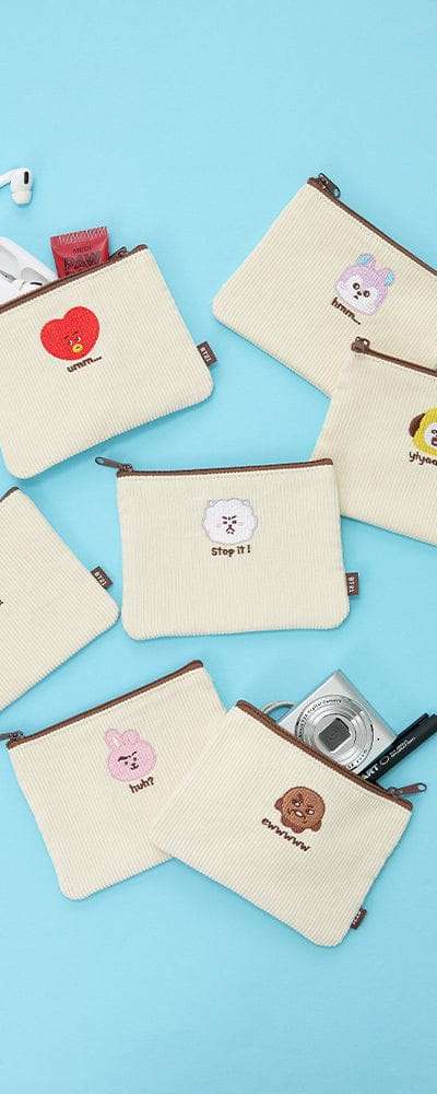 BT21 きょうの気分 フラット スクエア ポーチ