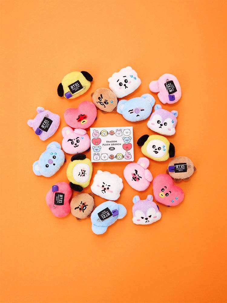 BT21 Today's Mood Random Face Plush Brooch (1 piece)