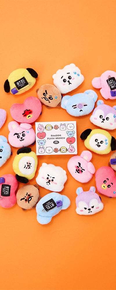 BT21 今日の気分 ランダムフェイス人形ブローチ (1個入り)