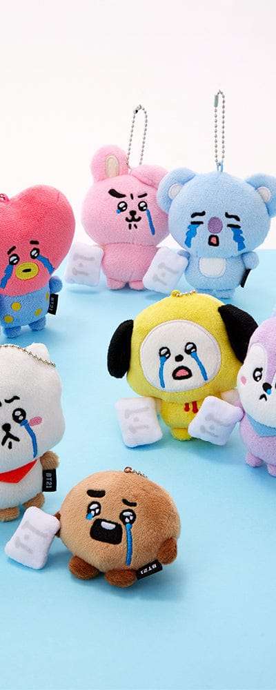 BT21 今日の気分 涙ぽたぽた ぬいぐるみキーリング