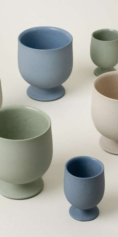 Ceramic Goblets Set of 6