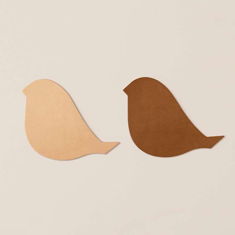 Leather Post Card - Bird