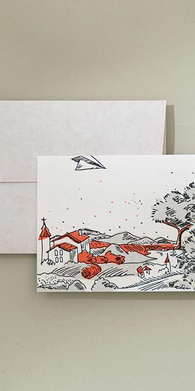 Letterpress Card - A Long Life Villa